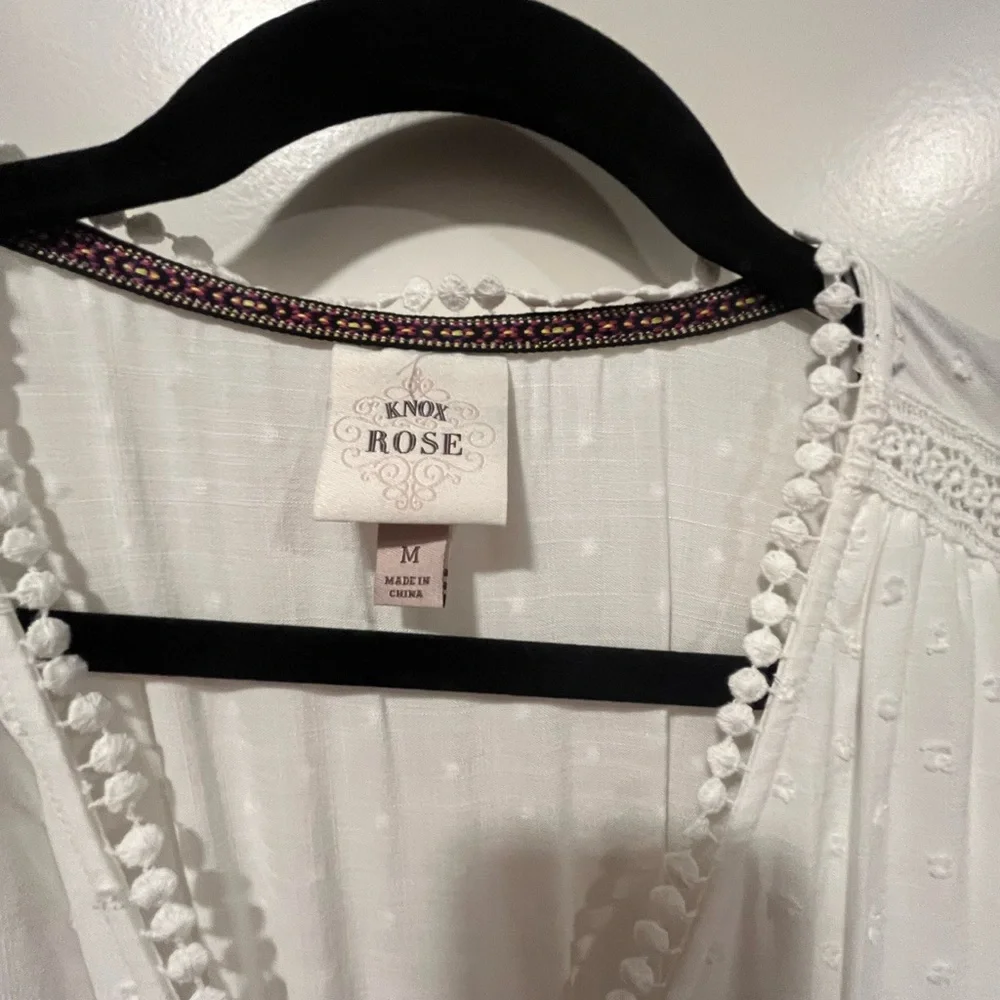 NWT Knox Rose Flutter Short Sleeve Dobby A-Line Dress - Picture 3 of 4